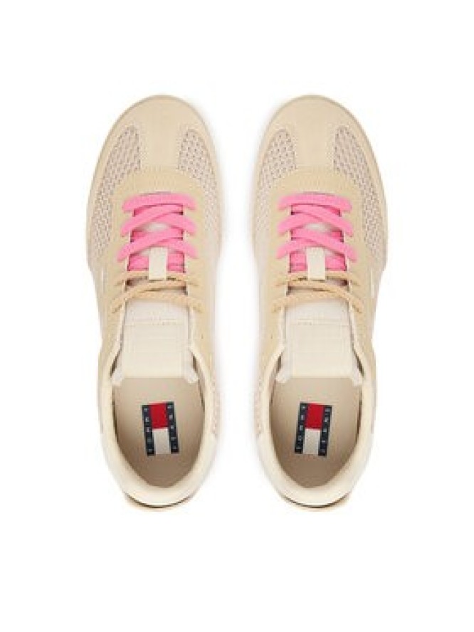 Tommy Jeans Sneakersy Tjw Low Profile Runner Knit EN0EN02992 Beżowy