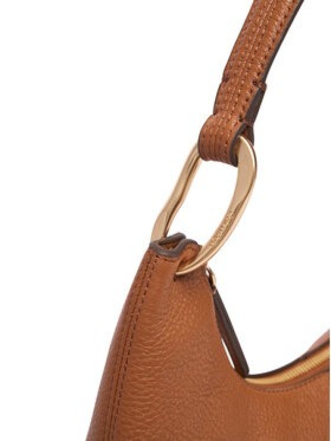 Calvin Klein Torebka Slouchy Leather Shoulder Bag LV04F3657G Brązowy jasny