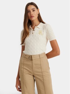 LAUREN RALPH LAUREN Polo 200932224001 Écru Slim Fit