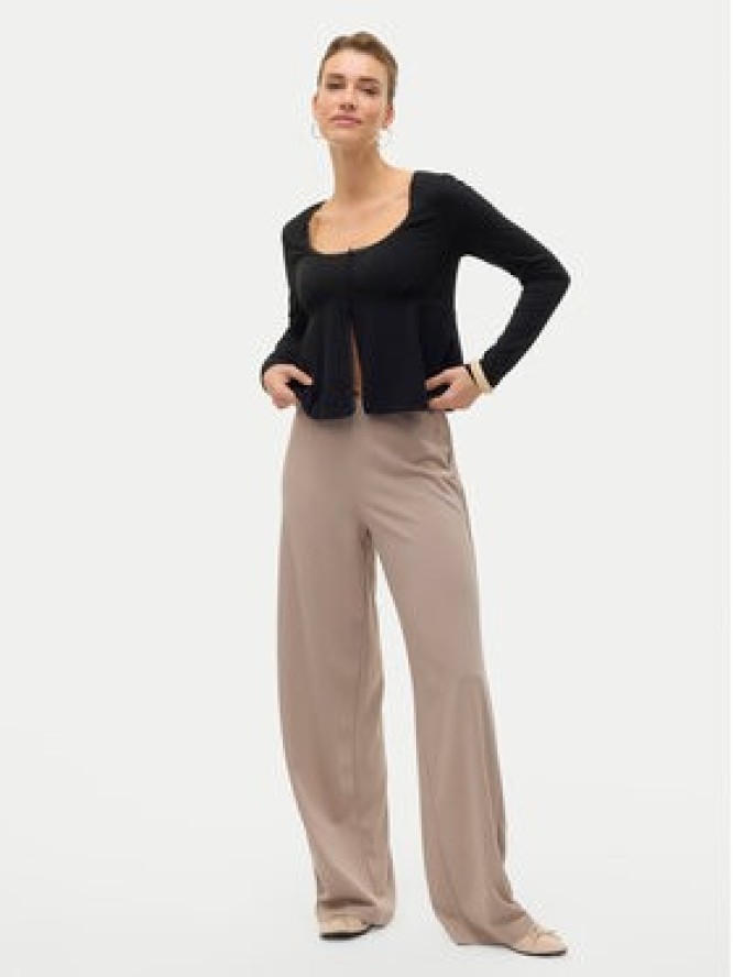 Vero Moda Spodnie materiałowe Berlin 10318454 Beżowy Wide Leg