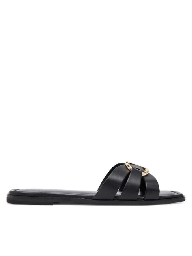 TWINSET Klapki 251TGT090 Czarny