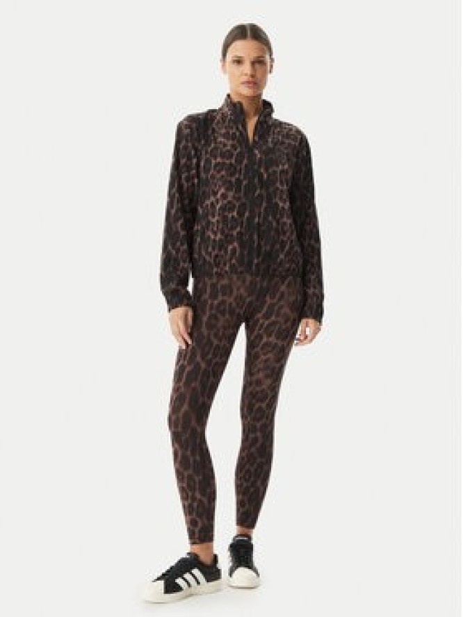 adidas Bluza Workout Essentials Leopard Woven KD7612 Brązowy Regular Fit