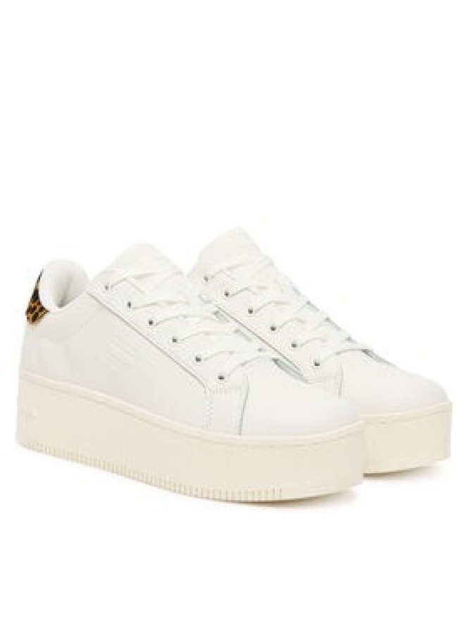Tommy Jeans Sneakersy Tjw Flatform Leopard Sneaker EN0EN02930 Biały