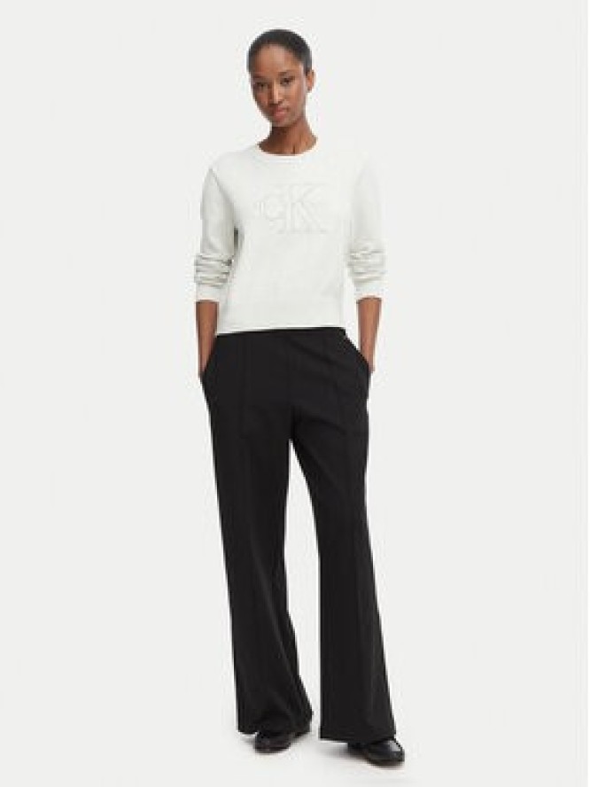 Calvin Klein Jeans Sweter LV047G322G Kremowy Regular Fit