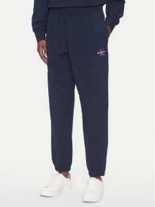 Calvin Klein Jeans Spodnie dresowe Monologo LV047B235G Granatowy Regular Fit