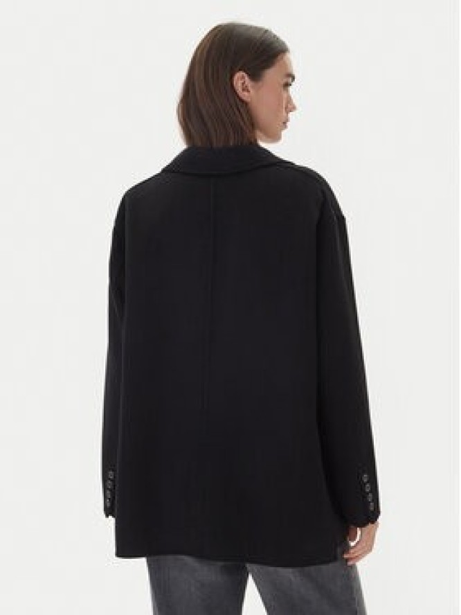 ViCOLO Płaszcz wełniany TF0005 Czarny Regular Fit