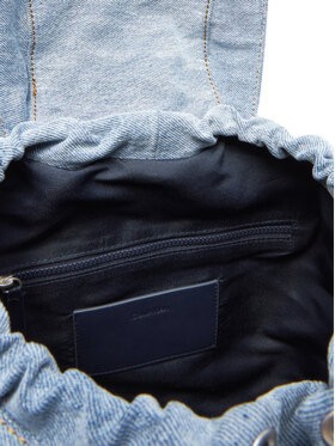Calvin Klein Plecak Denim Luna Mini Flap Backpack LV04F3216G Błękitny