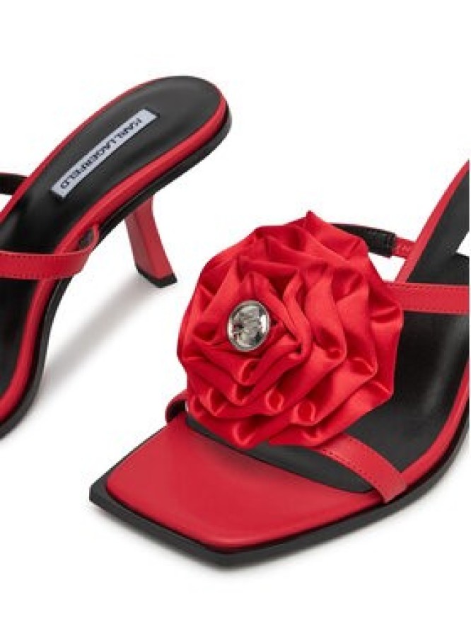 KARL LAGERFELD Klapki Karmel KL33624 Czerwony