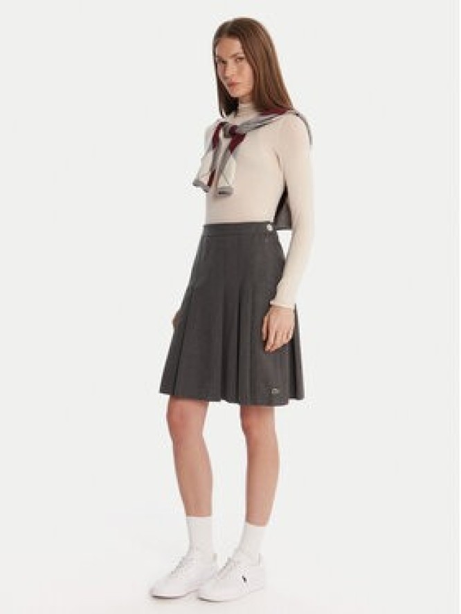 Lacoste Spódnica plisowana JF5358 Szary Regular Fit