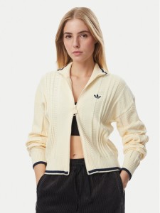 adidas Kardigan Cable Knit Firebird Track Top KR7047 Żółty Regular Fit