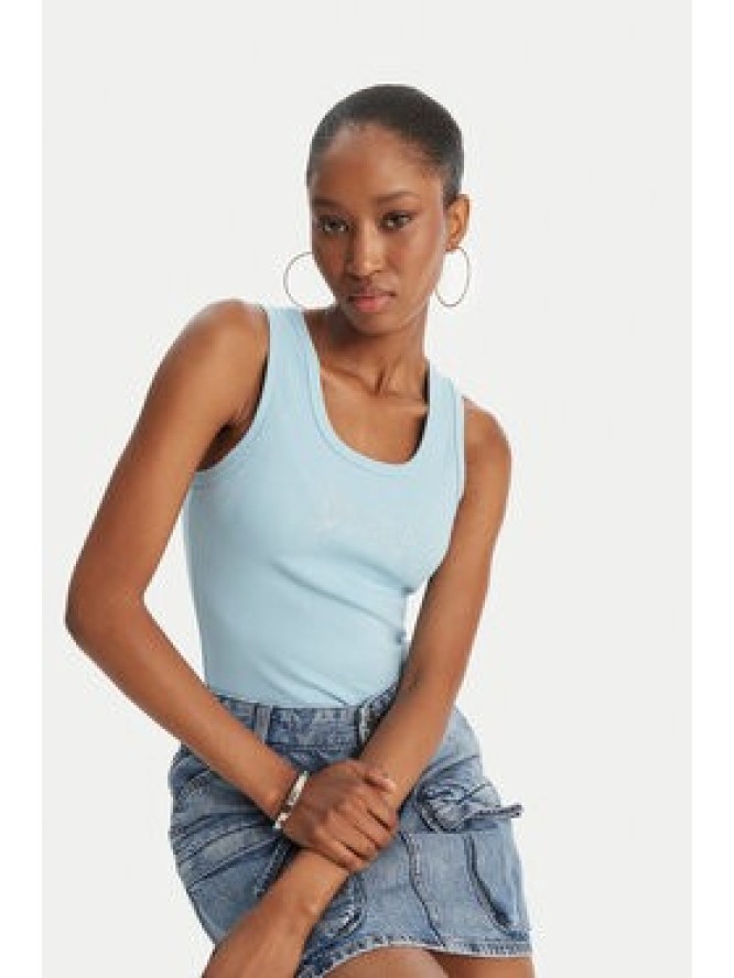 Juicy Couture Top Thin Strap JCWLV126308 Błękitny Slim Fit