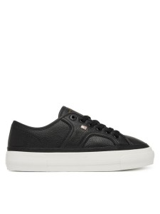 Tommy Hilfiger Sneakersy Platform Vulc Piping Ltr FW0FW09393 Czarny