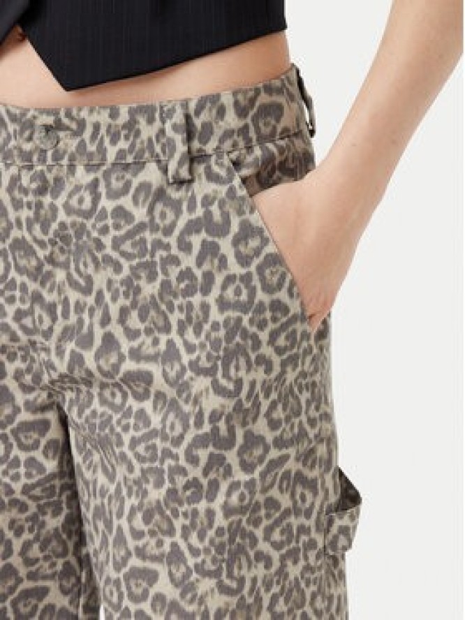 Noisy May Spodnie materiałowe Jill 27032731 Beżowy Straight Fit