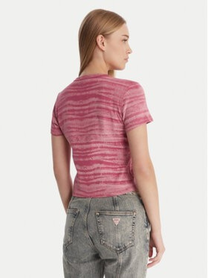 Guess T-Shirt W6RP42 KCTT1 Różowy Regular Fit