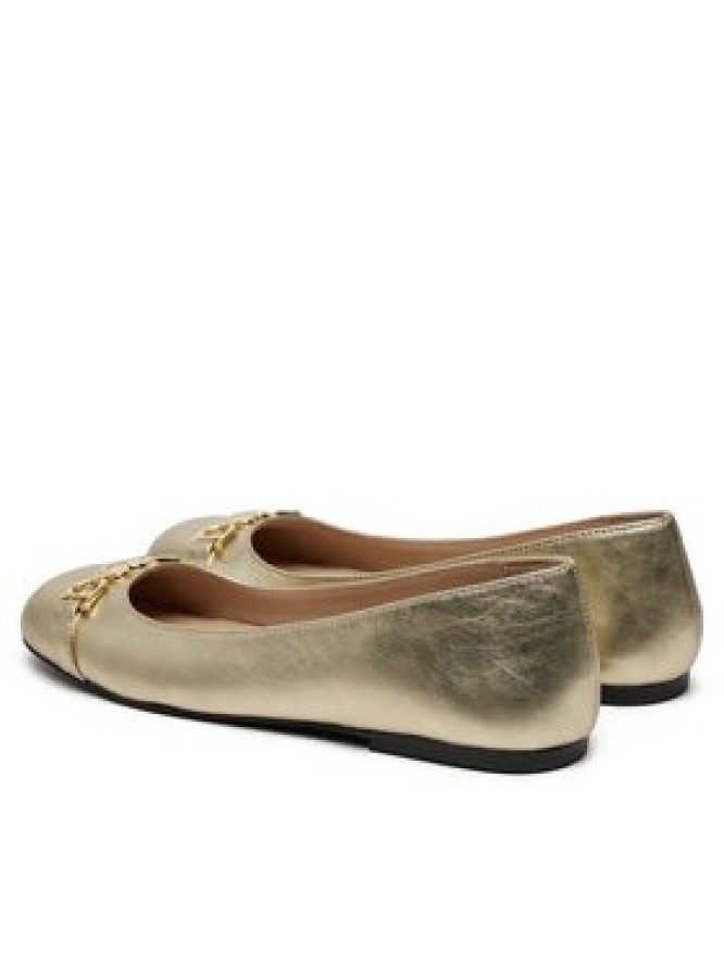 LOVE MOSCHINO Baleriny JA11011G1MIF0900 Złoty