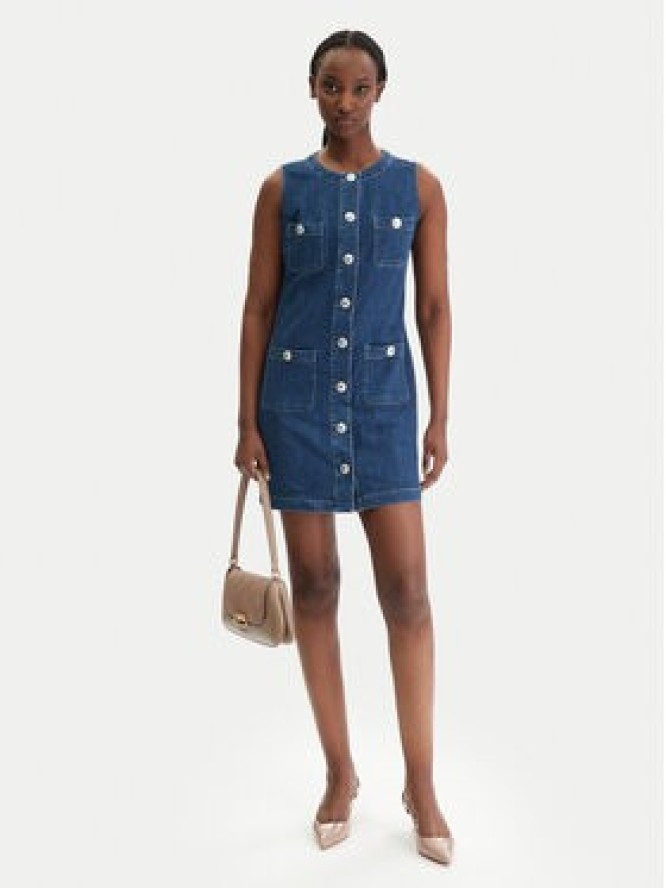 Liu Jo Sukienka codzienna UA6334 D0275 Niebieski Regular Fit