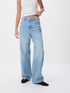 Jeansy wide leg - niebieski