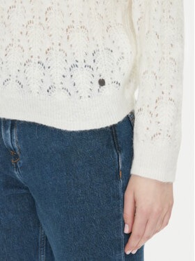 Pepe Jeans Sweter Nova PL702239 Écru Regular Fit