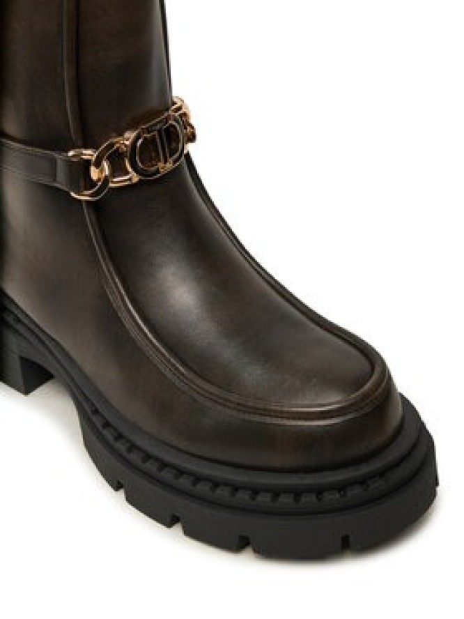 TWINSET Botki 242TGT110 Brązowy