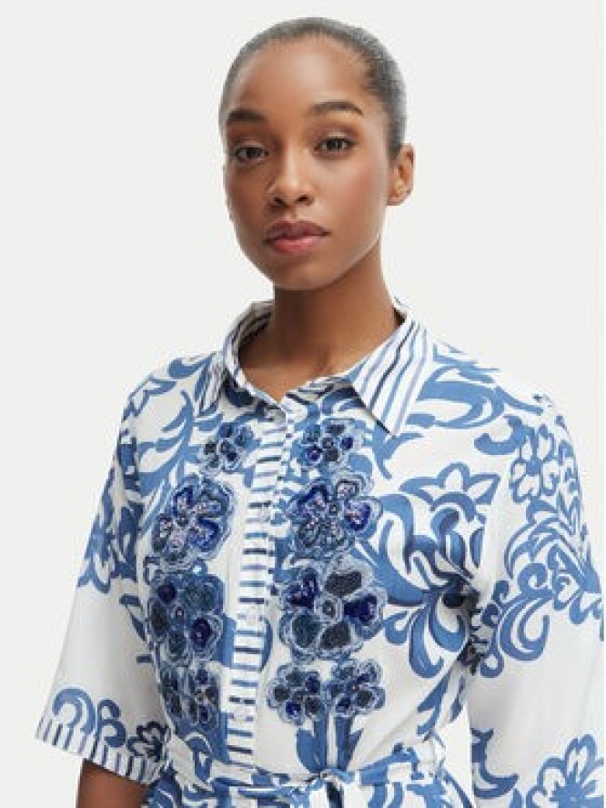 Iconique Sukienka koszulowa Emma IC26-038 Niebieski Regular Fit