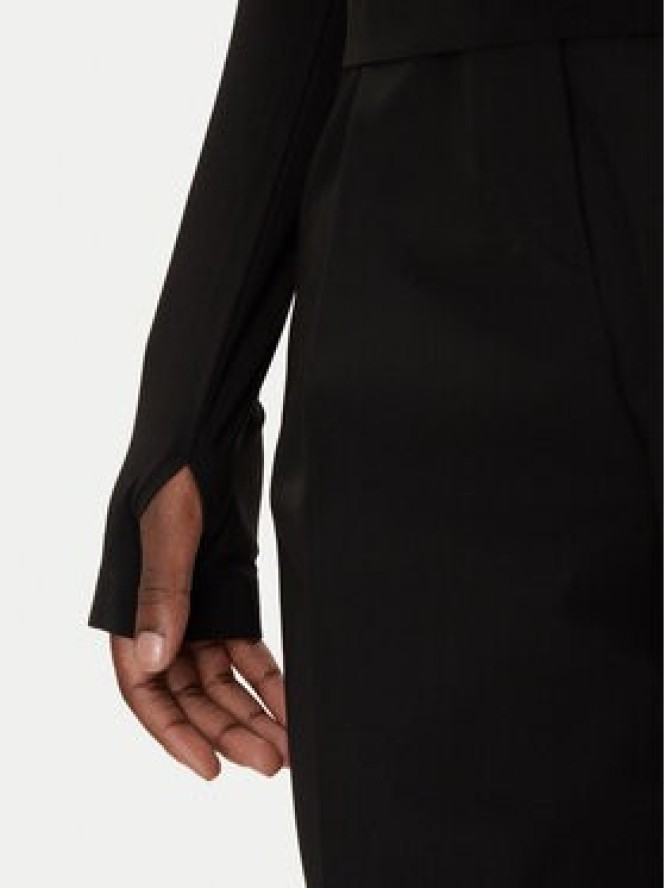 NORMA KAMALI Bluzka KK4246PLF32001 Czarny Regular Fit