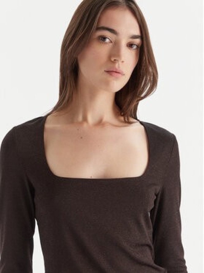 Vero Moda Bluzka Kanva 10336088 Brązowy Regular Fit