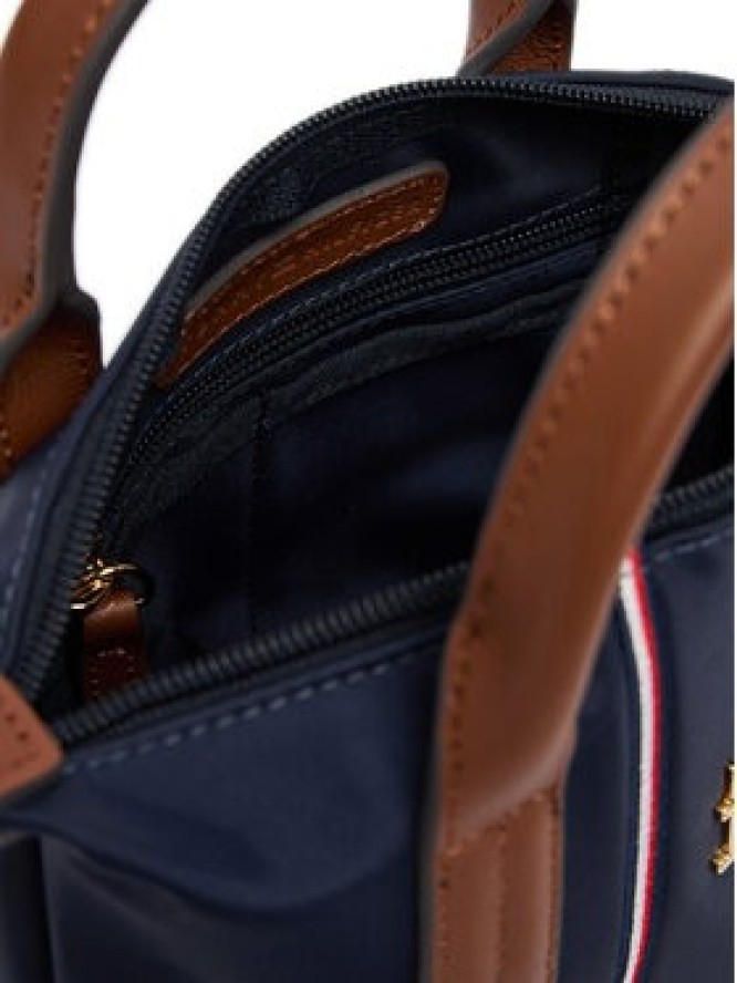 Tommy Hilfiger Torebka Popette Micro Tote Corp AW0AW18552 Granatowy