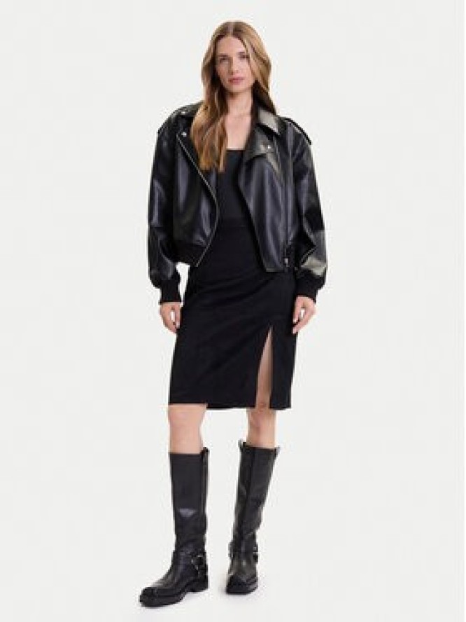 ONLY Spódnica z imitacji skóry Loline 15357433 Czarny Regular Fit