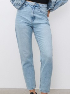 Jeansy mom fit - niebieski