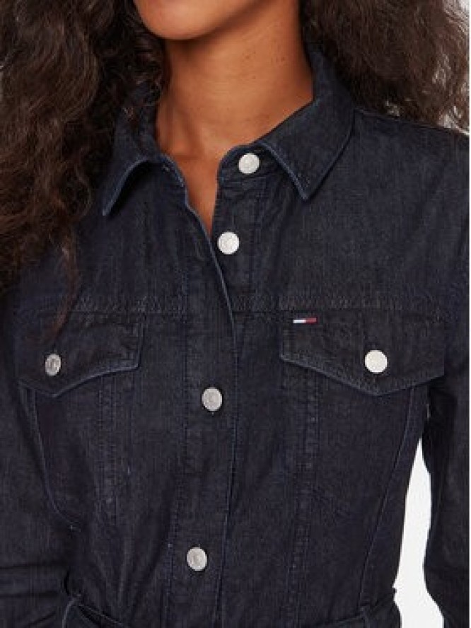 Tommy Jeans Sukienka jeansowa DW0DW21649 Granatowy Regular Fit