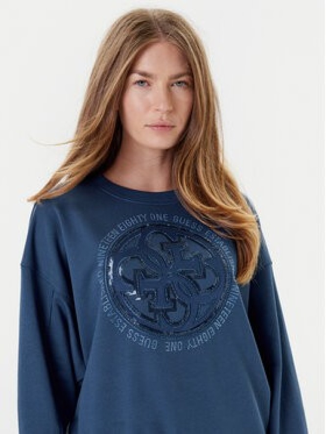 Guess Bluza W5YQ07 KB681 Granatowy Regular Fit