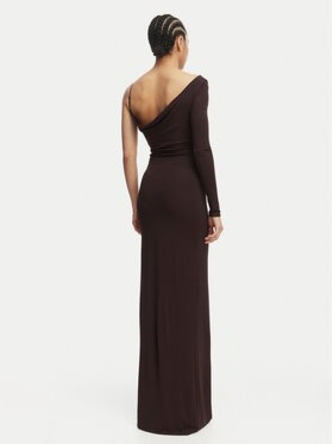 Elisabetta Franchi Sukienka wieczorowa AB-R47-62E2-V520 Brązowy Slim Fit