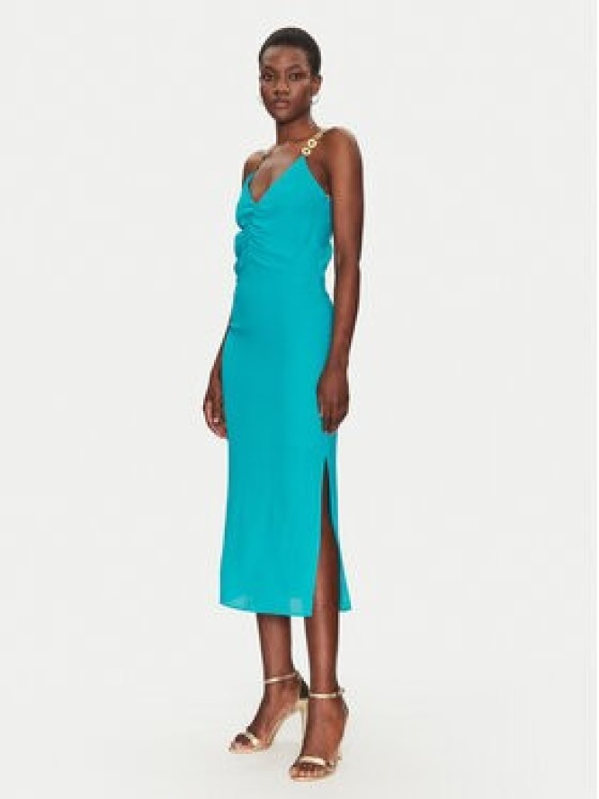 Simona Corsellini Sukienka letnia P25CPAB05601 Turkusowy Regular Fit