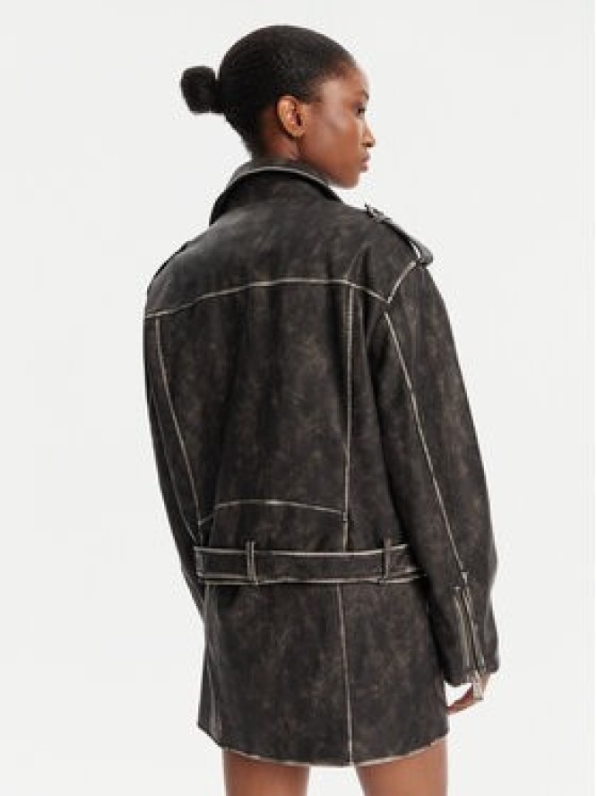 Guess Kurtka z imitacji skóry W5YL04 WHDI0 Szary Regular Fit