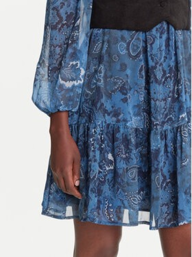 Desigual Sukienka codzienna Chaleco 25WWVW27 Niebieski Regular Fit