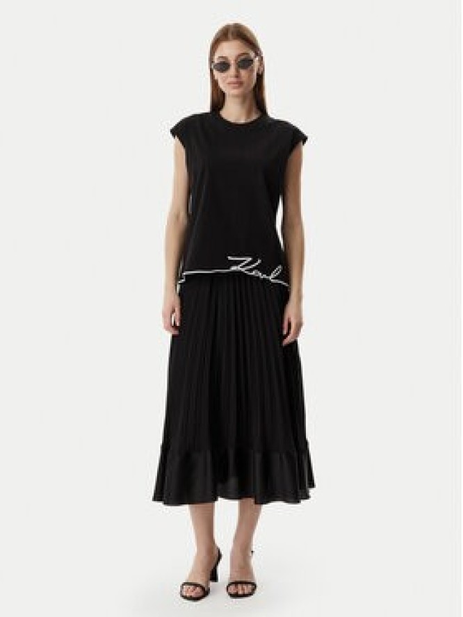 KARL LAGERFELD T-Shirt B2W17018 Czarny Regular Fit