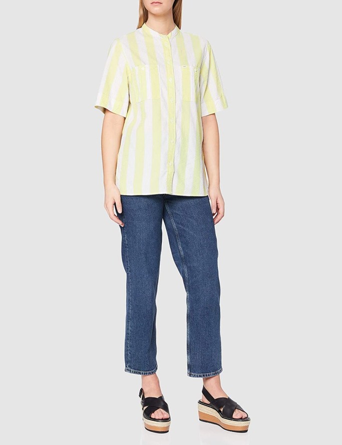 LEE HALF SLEEVE SHIRT DAMSKA KOSZULA LIME JUICE L49WZIQI 112111138