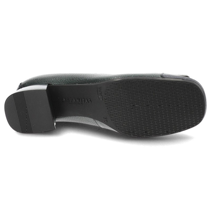 Zielone Półbuty Hispanitas Eleganckie Obuwie Damskie