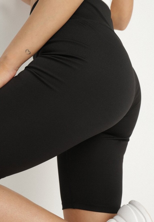 Czarne Szorty Kolarki Elastyczne Ellisade