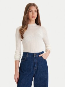 Lacoste Sweter AF4189 Écru Slim Fit