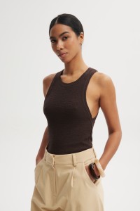 TOP GWEN CZEKOLADOWY S - Flawless
