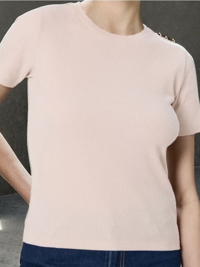 Koszulka z krótkim rękawem - beżowy