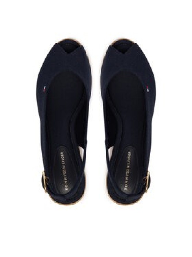 Tommy Hilfiger Espadryle Mid Wedge Espad Slingback FW0FW09228 Granatowy