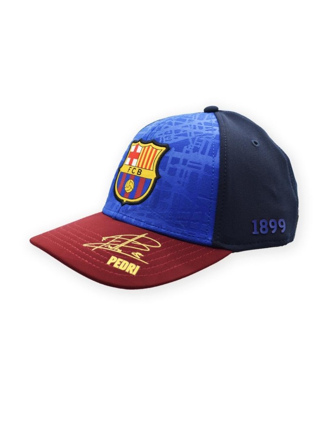 Czapka bejsbolowa FC Barcelona z autografem Pedriego