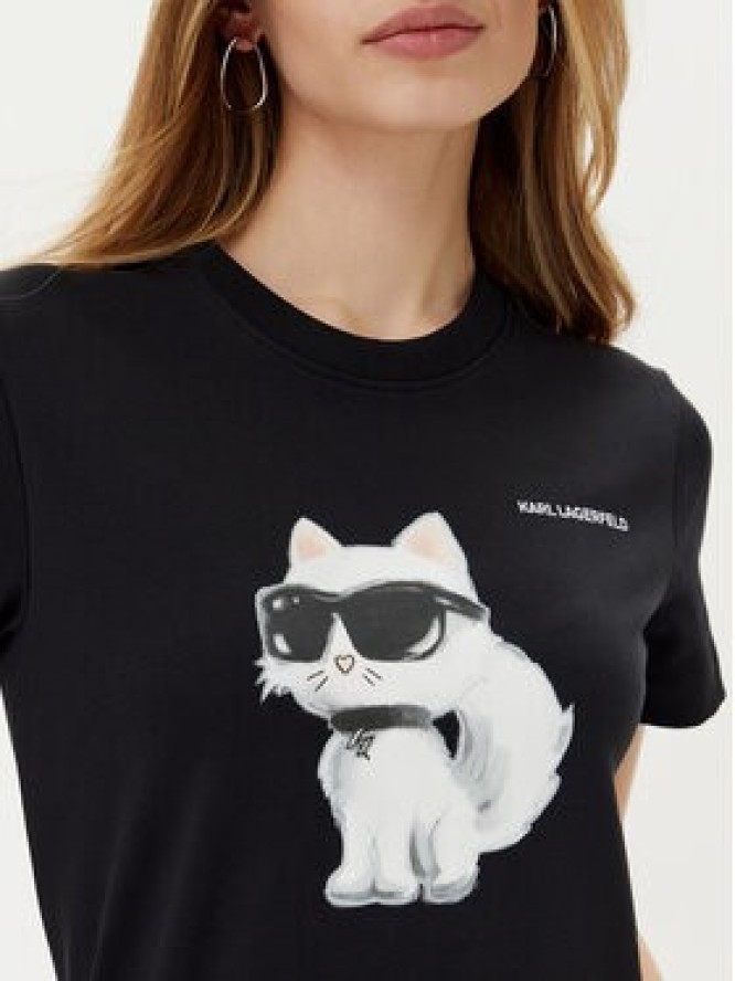 KARL LAGERFELD T-Shirt A2W17119 Czarny Regular Fit