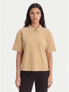 Calvin Klein Polo LV044E241G Beżowy Relaxed Fit