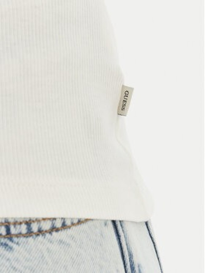 Guess Jeans Top W6GPZ2 KA0H1 Biały Slim Fit