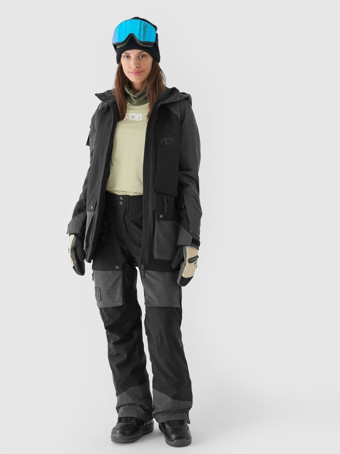 4F Kurtka snowboardowa membrana 10000 damska - czarna XS