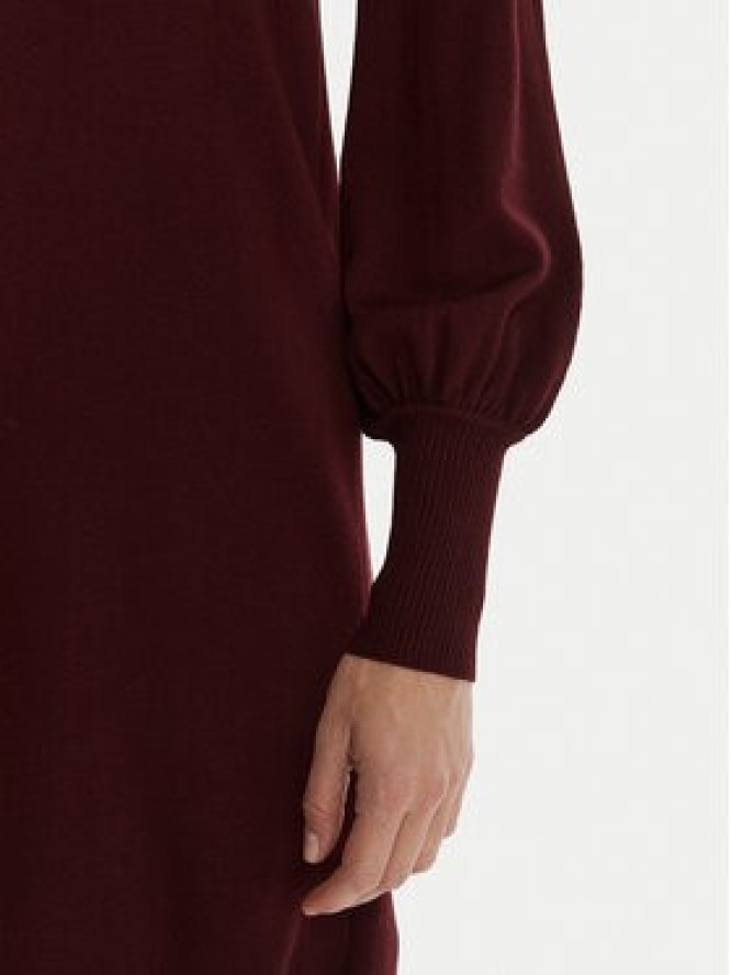 Luisa Spagnoli Sukienka dzianinowa Moduno 100056 Bordowy Regular Fit