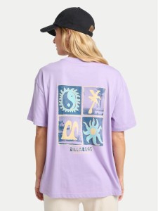 Billabong T-Shirt Mixing Vibes EBJZT00473 Fioletowy Regular Fit